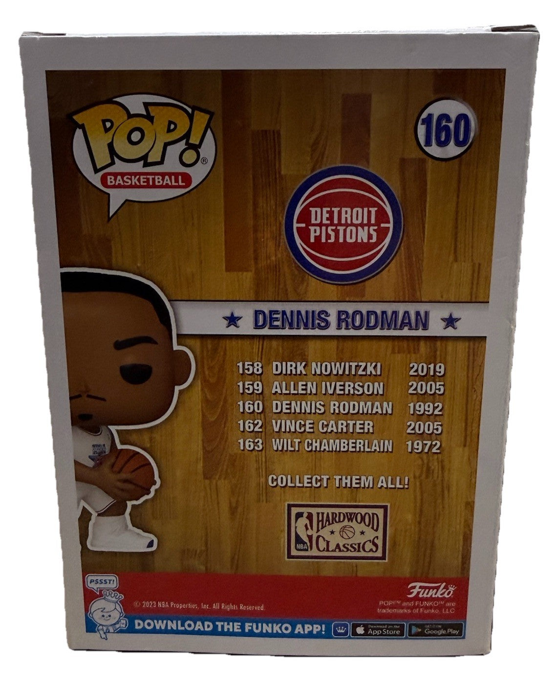 DENNIS RODMAN signed (1992 All Star) PISTONS Funko Pop #160 BECKETT BAS 2W819310