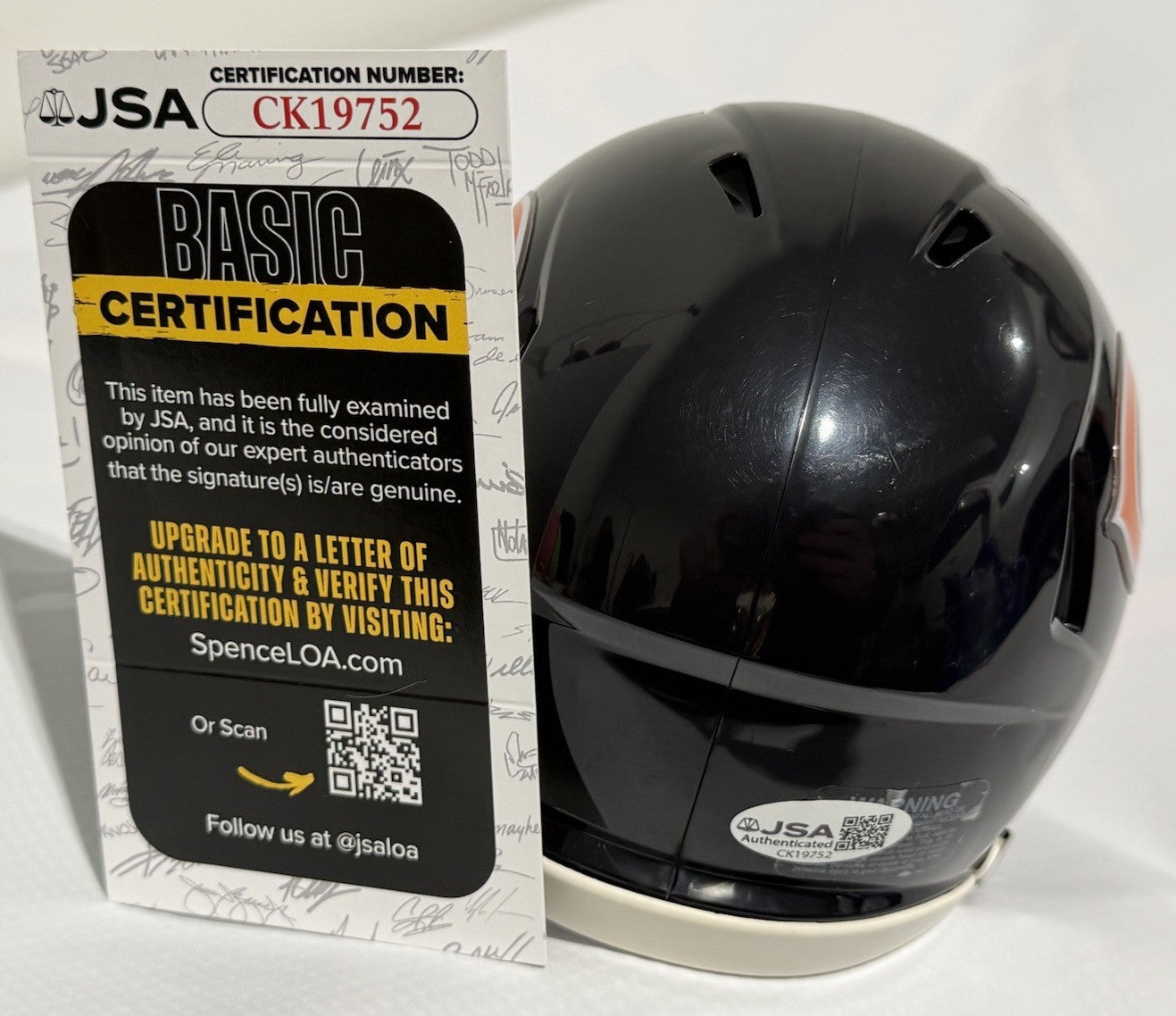 DJ D.J MOORE signed (CHICAGO BEARS) 🐻 mini football helmet JSA COA CK19752