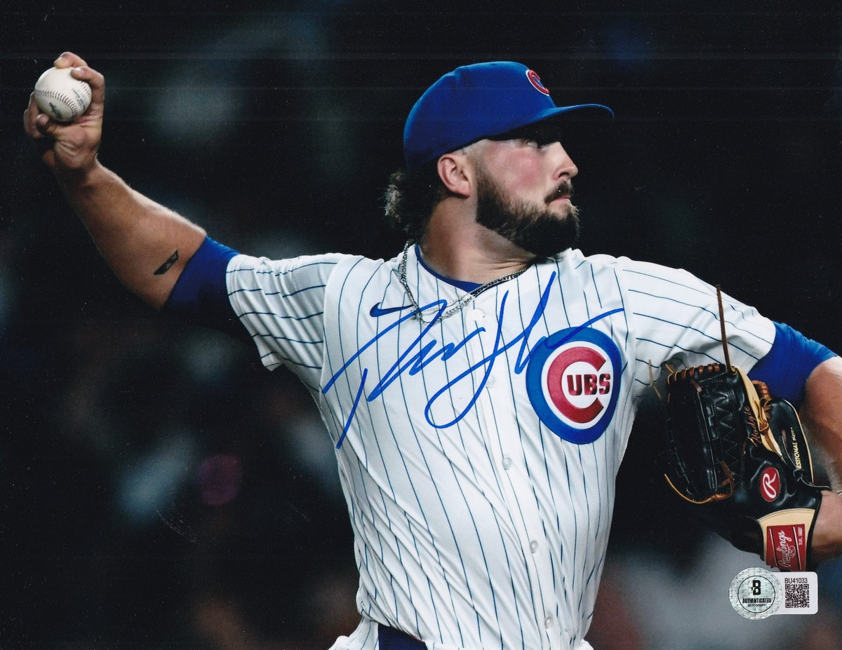 PORTER HODGE signed (CHICAGO CUBS) baseball 8X10 photo BECKETT BAS BU41033