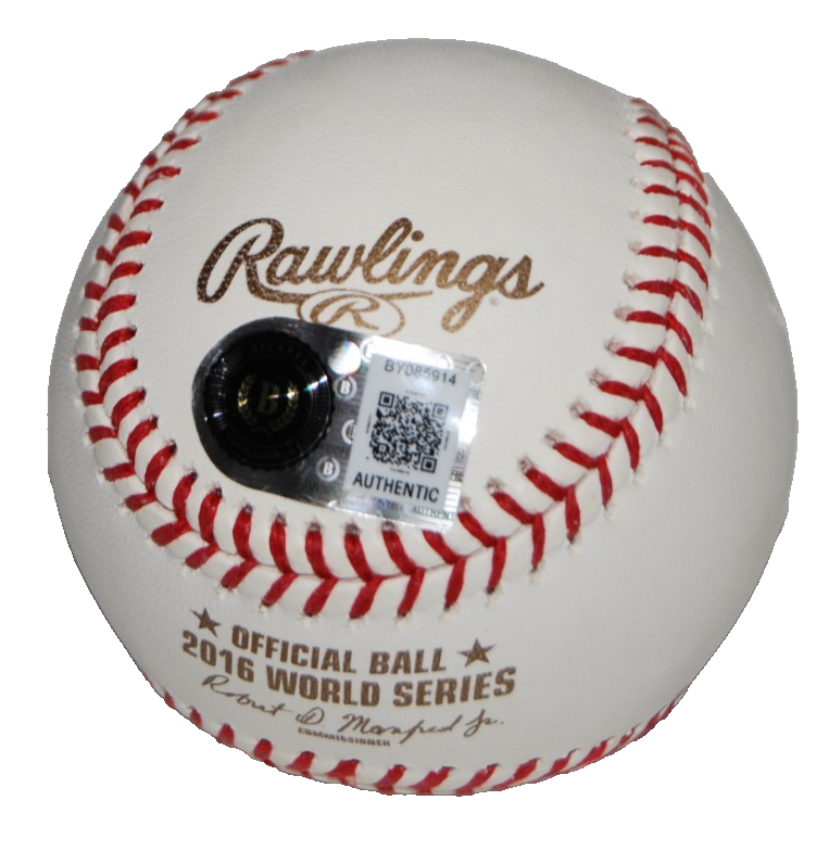 TRAVIS WOOD signed (CHICAGO CUBS 2016 World Series OML baseball BECKETT BY085914