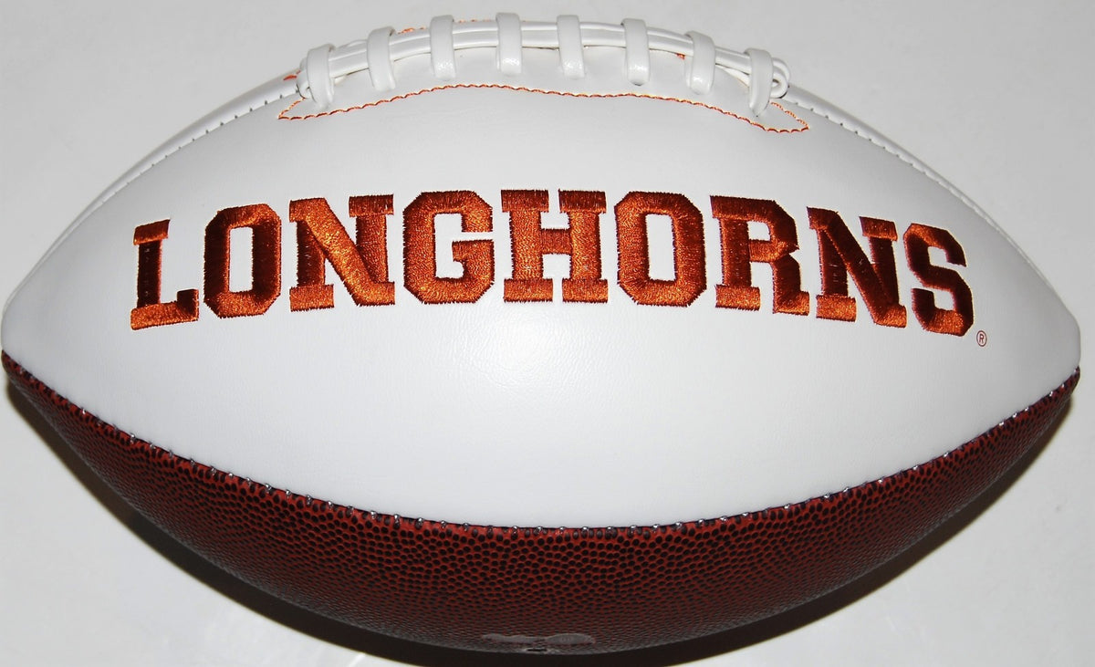 ANTHONY COOK signed (TEXAS LONGHORNS) Embroidered logo football W/COA C
