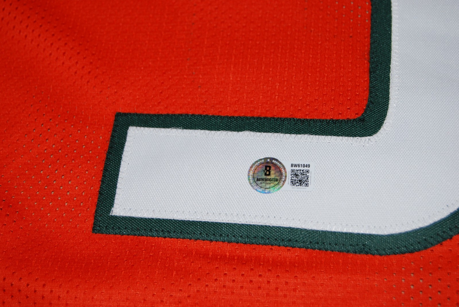 FRANK GORE signed (MIAMI HURRICANES) #3 football jersey BECKETT BAS BW61049