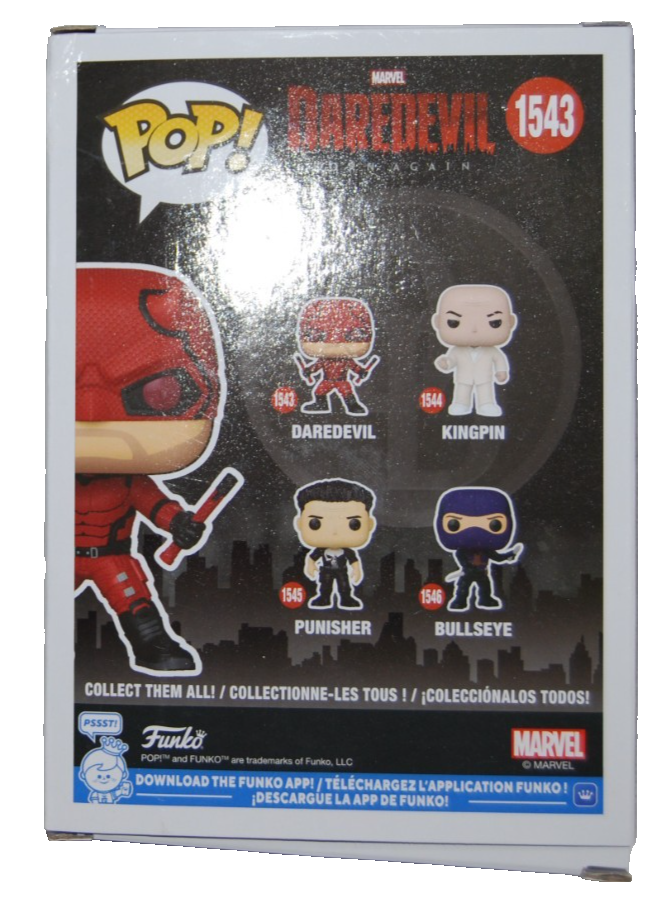 CHARLIE COX signed (DAREDEVIL) Born Again Funko Pop #1543 BECKETT BY085872