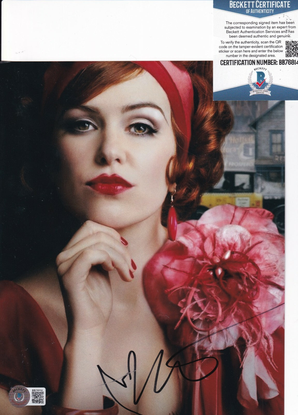 ISLA FISHER signed (THE GREAT GATSBY) Movie Myrtle 8X10 BECKETT BAS BD76814