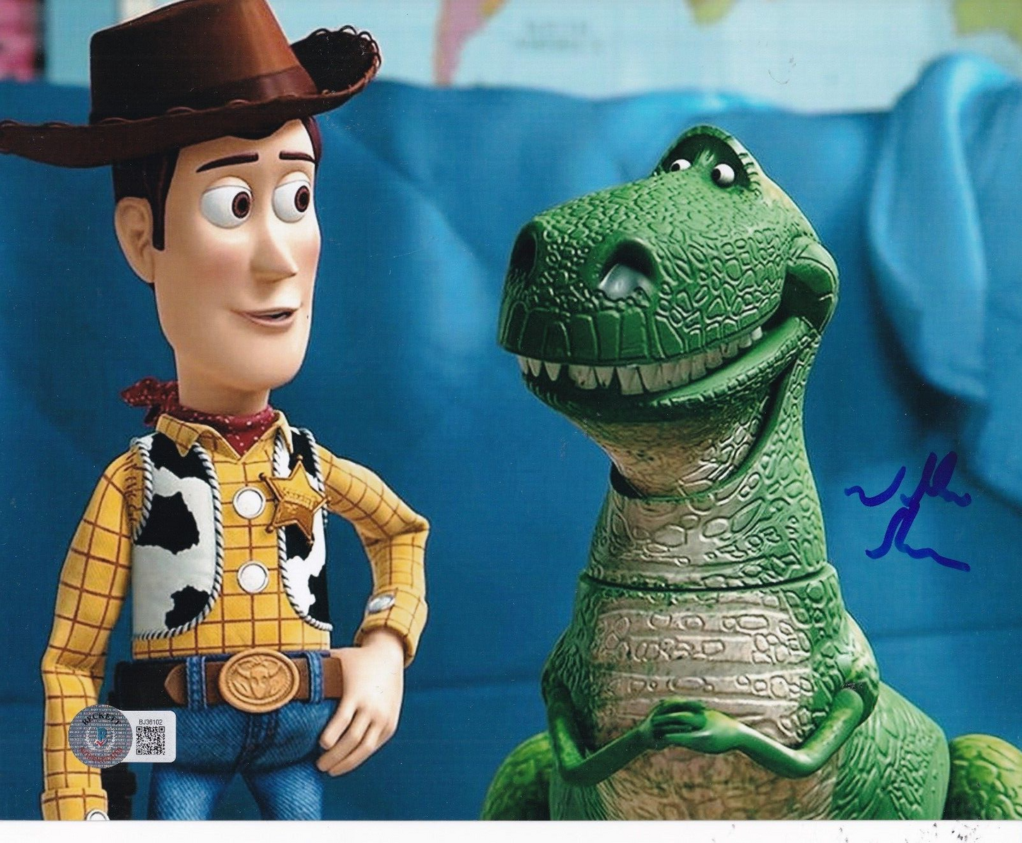 WALLACE SHAWN signed (TOY STORY) Rex Movie 8X10 photo BECKETT BAS BJ36102
