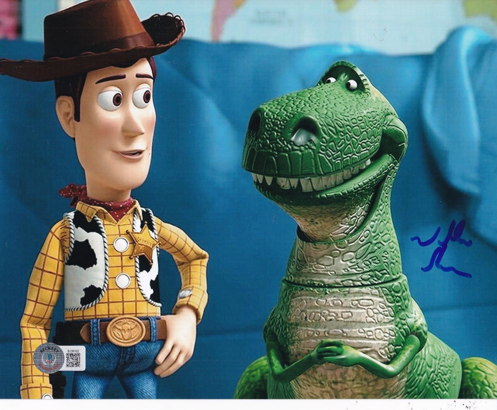 WALLACE SHAWN signed (TOY STORY) Rex Movie 8X10 photo BECKETT BAS BJ36102