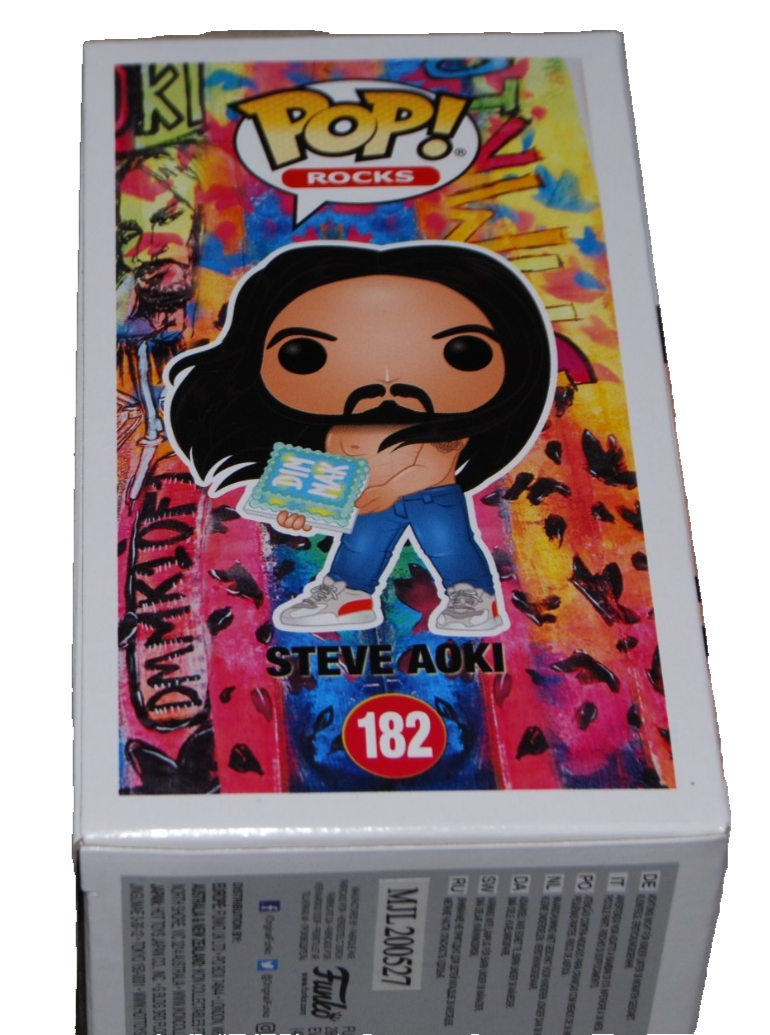 STEVE AOKI signed (Funko Pop Rocks) 2020 Convention #182 BECKETT BAS BV13309