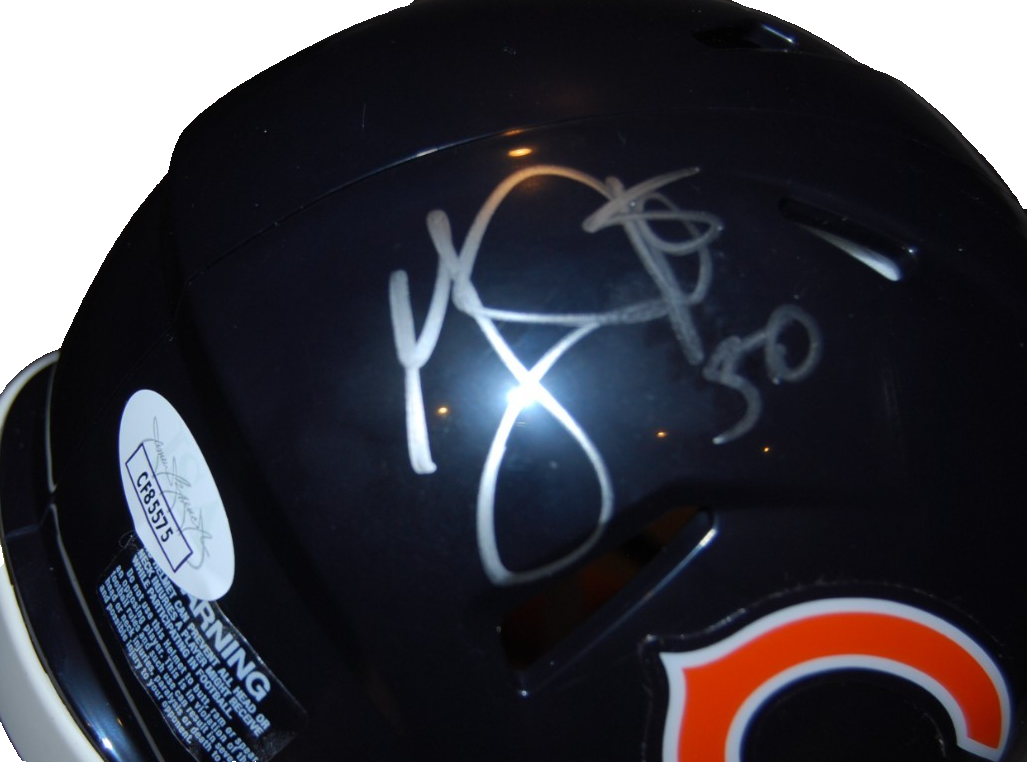 GRADY JARRETT signed (CHICAGO BEARS) autograph mini football helmet JSA CF85575