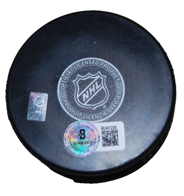 RYAN DONATO signed (100th Anniversary) CHICAGO BLACKHAWKS puck BECKETT BU41226