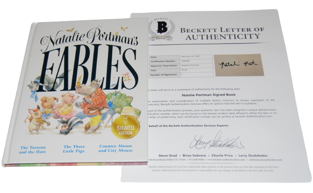 NATALIE PORTMAN signed autographed FABLES 1st EDITION BOOK BECKETT LOA A48488