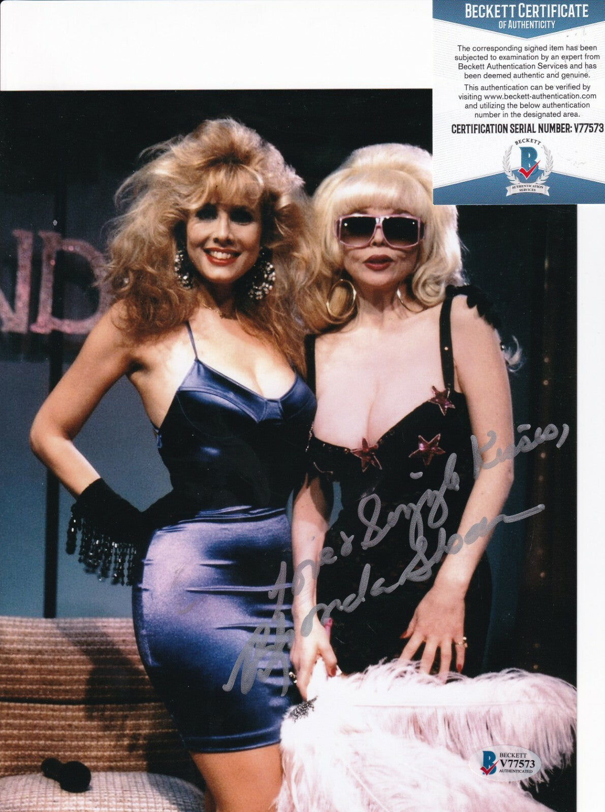 RHONDA SHEAR signed (UP ALL NIGHT) Comedian 8X10 photo BECKETT BAS V77573