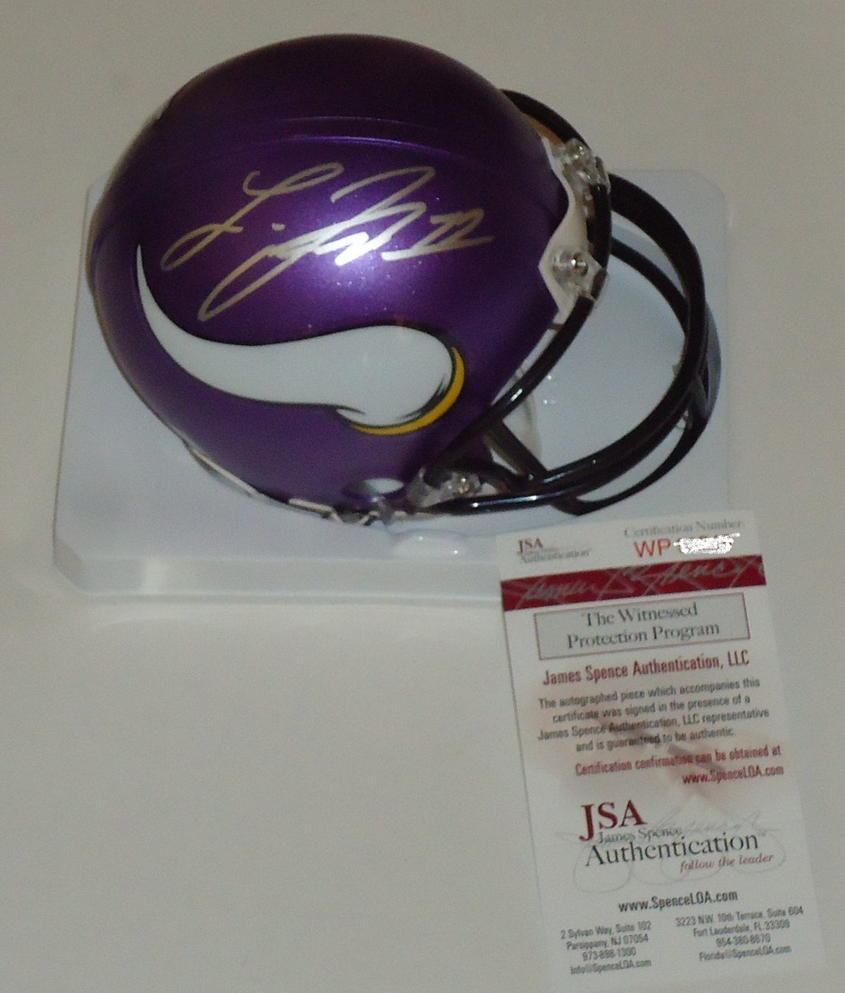 Laquon Treadwell signed Minnesota Vikings mini football helmet JSA Wittnesed