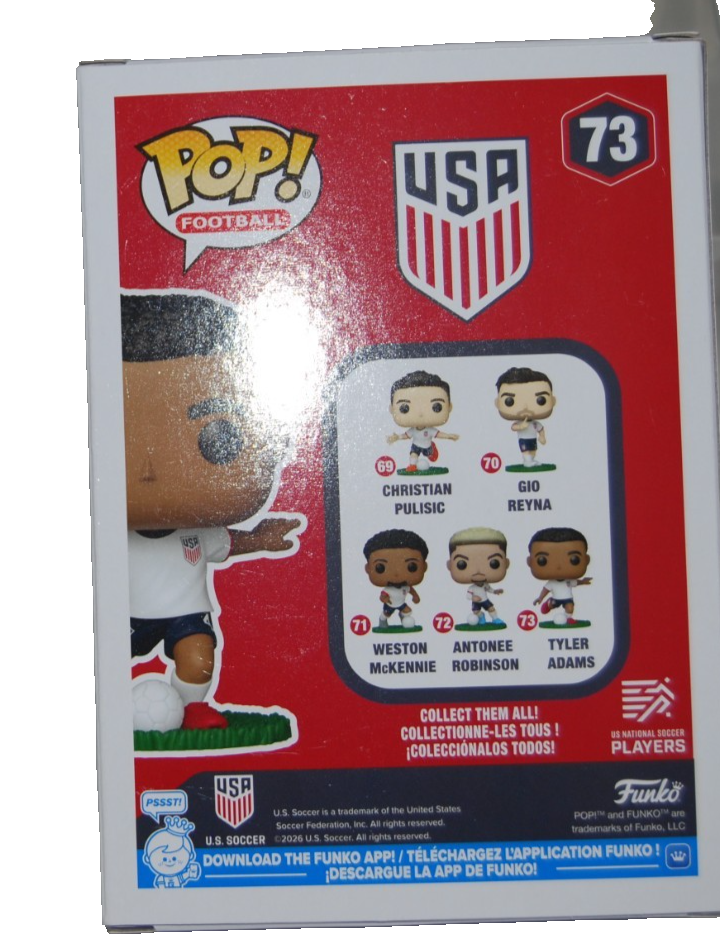 TYLER ADAMS signed (TEAM USA) Soccer Funko Pop #73 football BECKETT BY085895
