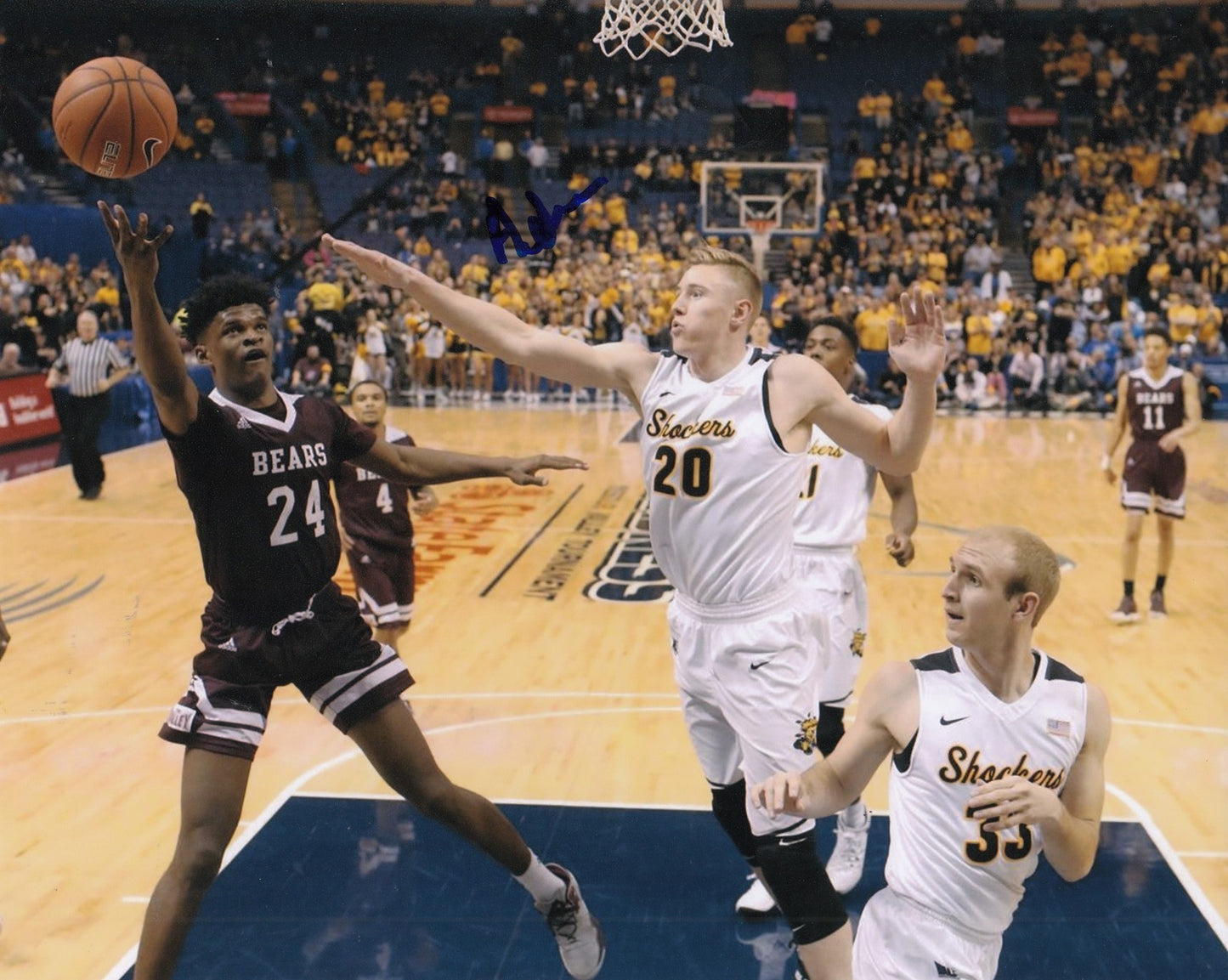 ALIZE JOHNSON signed (MISSOURI STATE BEARS) basketball 8X10 photo W/COA #3