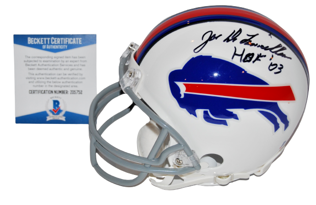 JOE DELAMIELLEURE signed (BUFFALO BILLS) mini football helmet BECKETT BAS 