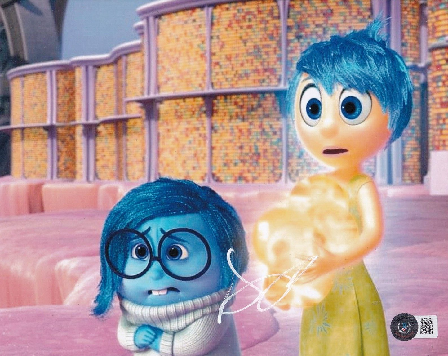 AMY POEHLER signed (INSIDE OUT) JOY Disney movie 8X10 photo BECKETT BAS BJ79803