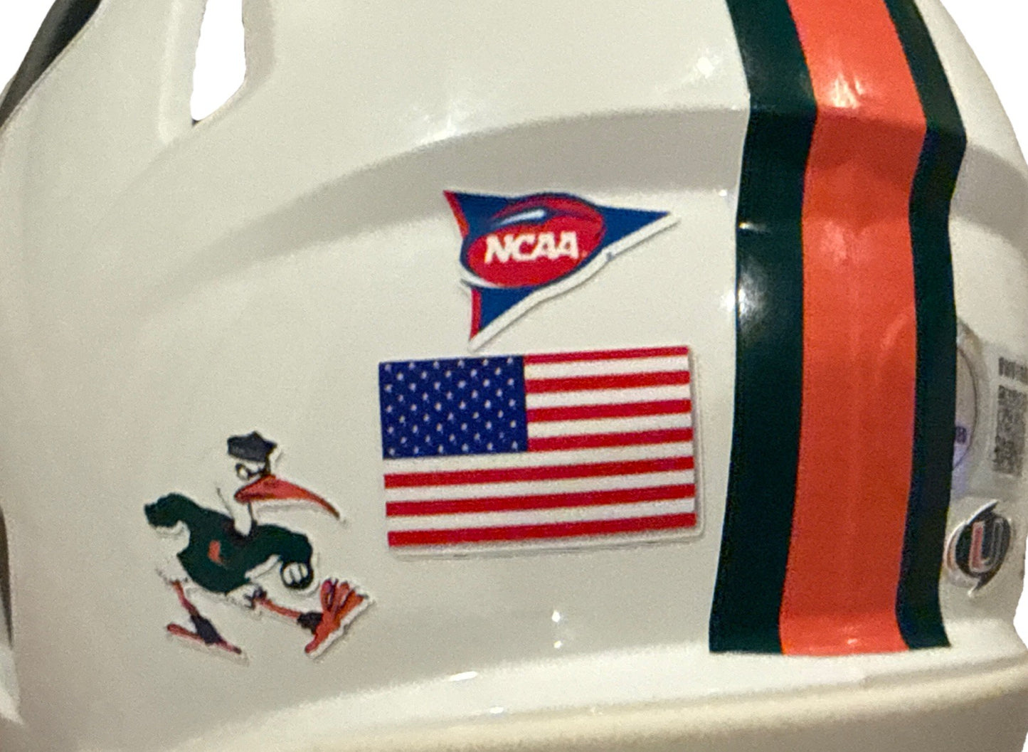 ALONZO HIGHSMITH signed (MIAMI HURRICANES) mini football helmet BECKETT BW61090