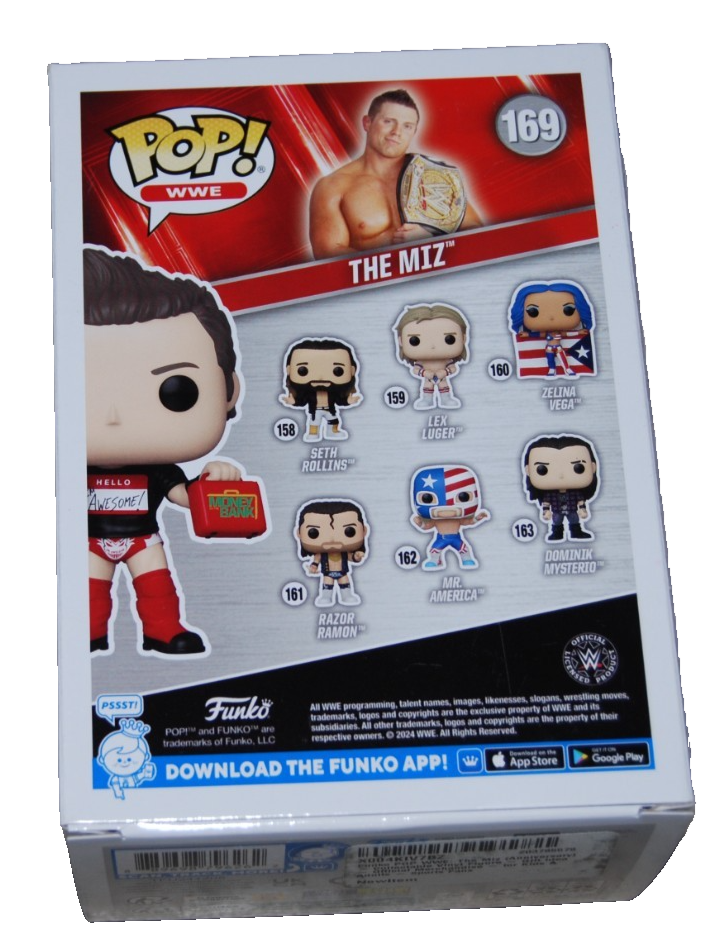 MICHAEL MIZANIN signed THE MIZ Money in the Bank Funko pop #169 BECKETT BU41125