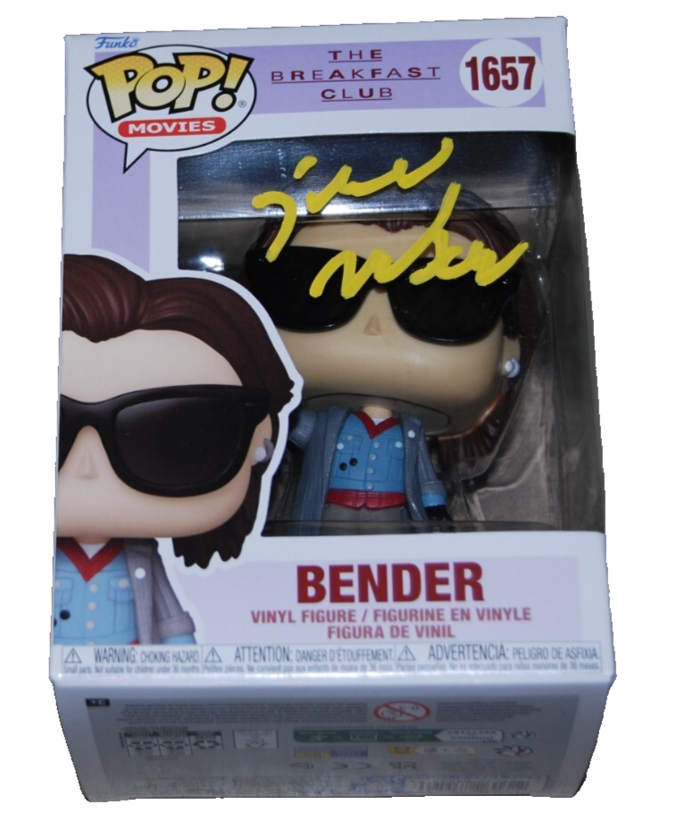 JUDD NELSON signed (THE BREAKFAST CLUB) Bender Funko pop #1657 BECKETT BS38073