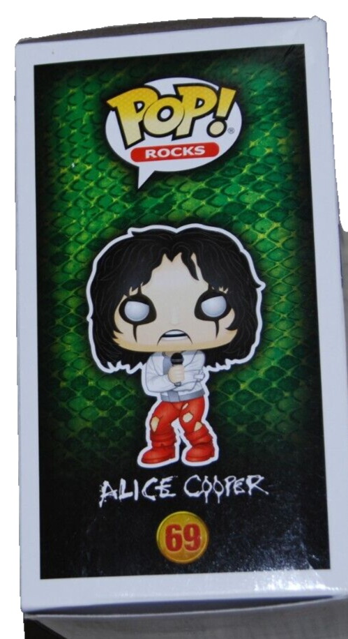 ALICE COOPER signed (HOT TOPIC EXCLUSIVE) Funko pop #69 BECKETT BAS BR25971