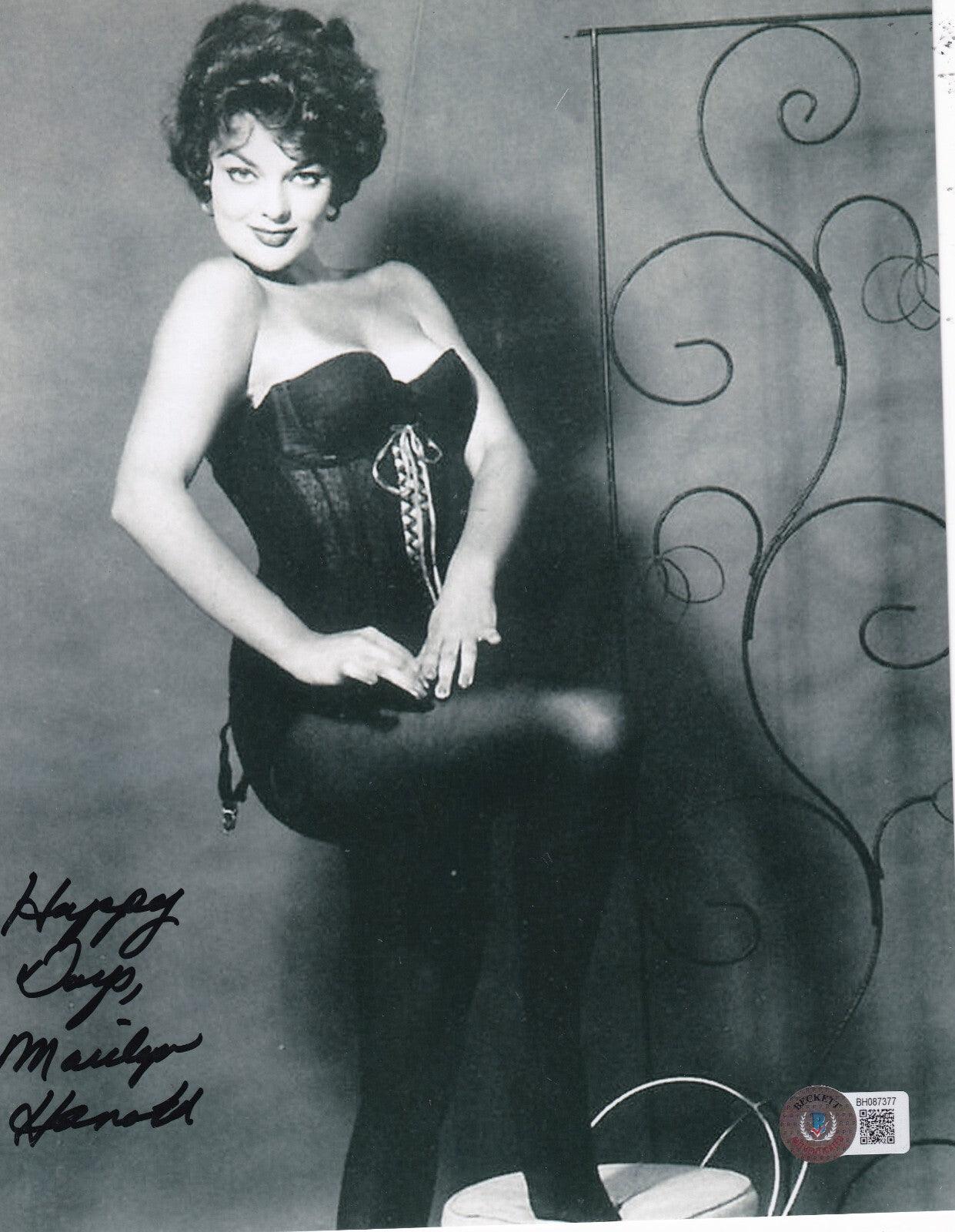 MARILYN HANOLD signed (FRANKENSTEIN) Movie actress 8X10 photo BECKETT BH087377