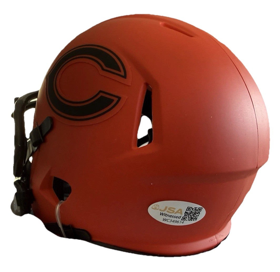 KEVIN BYARD signed (CHICAGO BEARS) Orange mini football helmet JSA WC349614