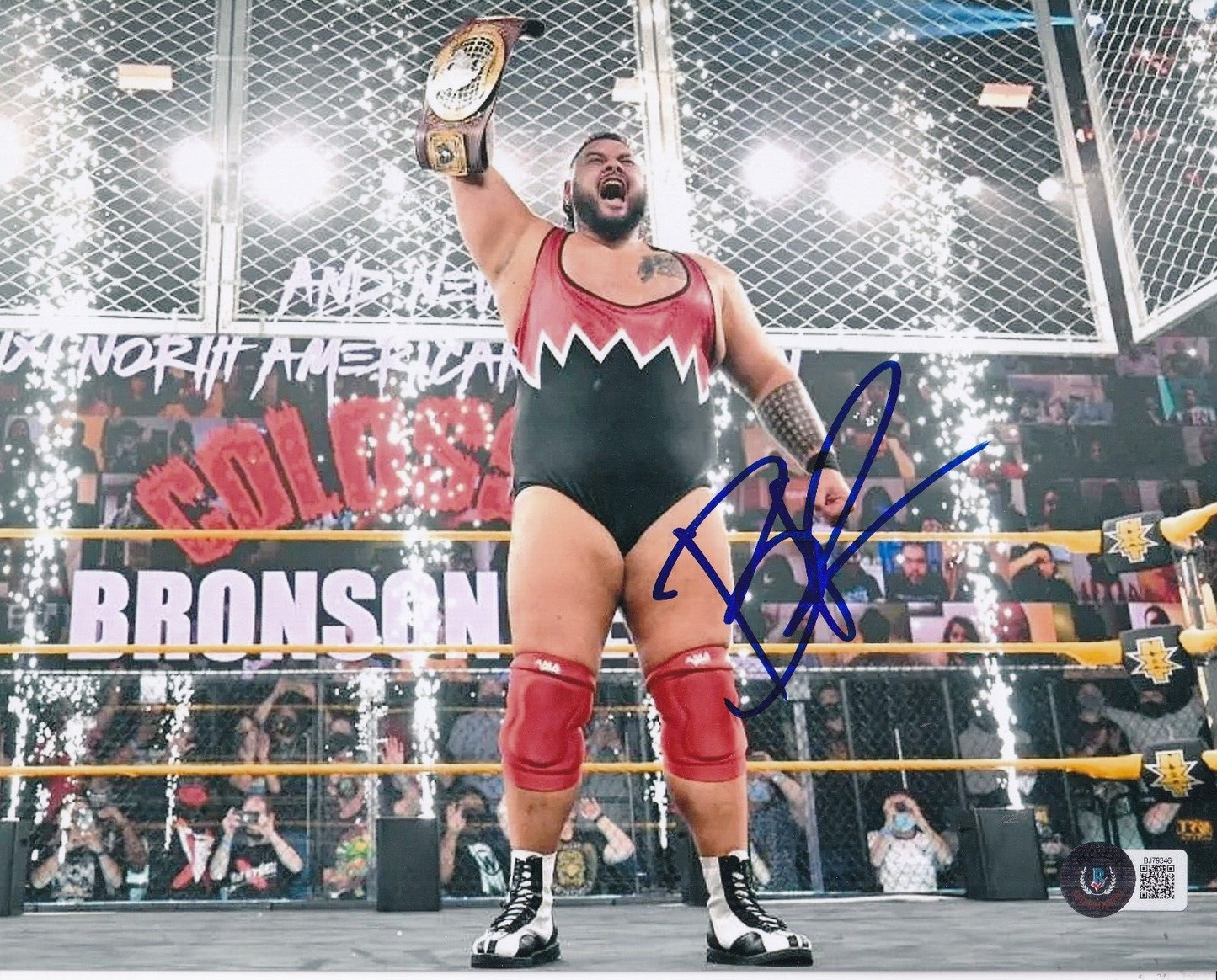 BRONSON REED signed (WWE) WRESTLING RAW 8X10 photo BECKETT BAS BJ79346