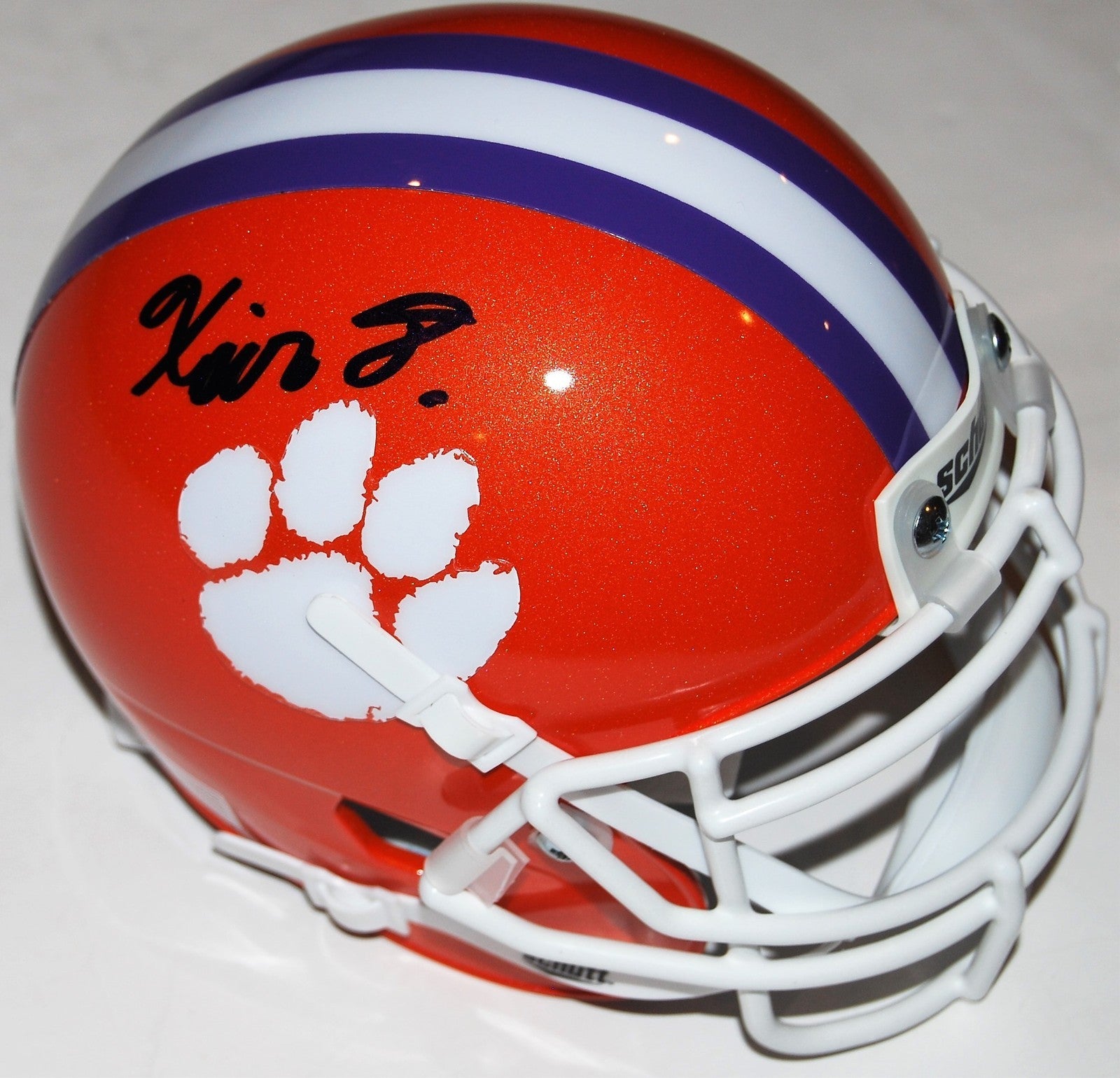 XAVIER THOMAS signed (CLEMSON TIGERS) mini football helmet *PROOF* W/COA C