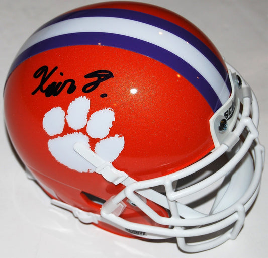 XAVIER THOMAS signed (CLEMSON TIGERS) mini football helmet *PROOF* W/COA C