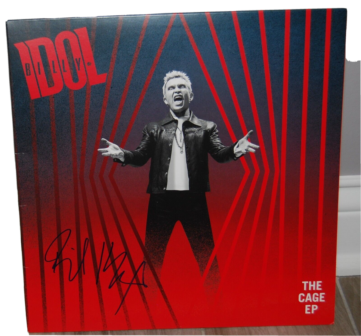BILLY IDOL signed (THE CAGE LP) Vinyl Album Record LP BECKETT BAS BH033931