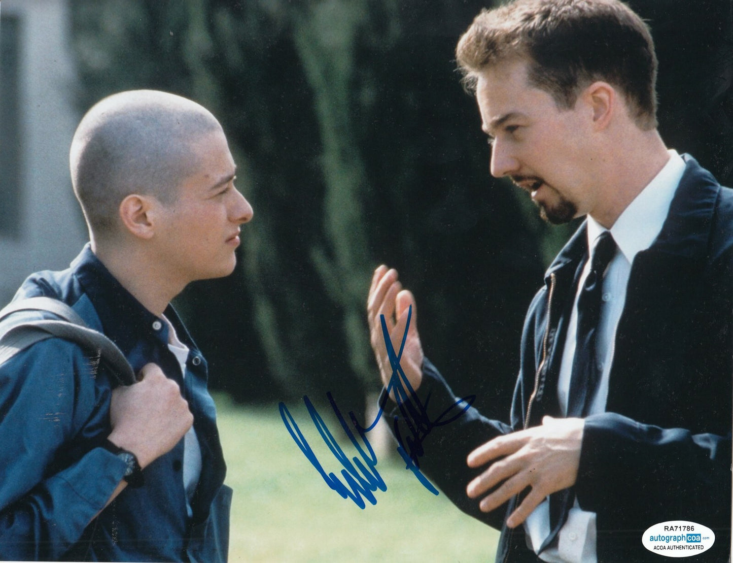 EDWARD FURLONG signed (AMERICAN HISTORY X) Movie 8x10 photo *Danny Vinyard* ACOA