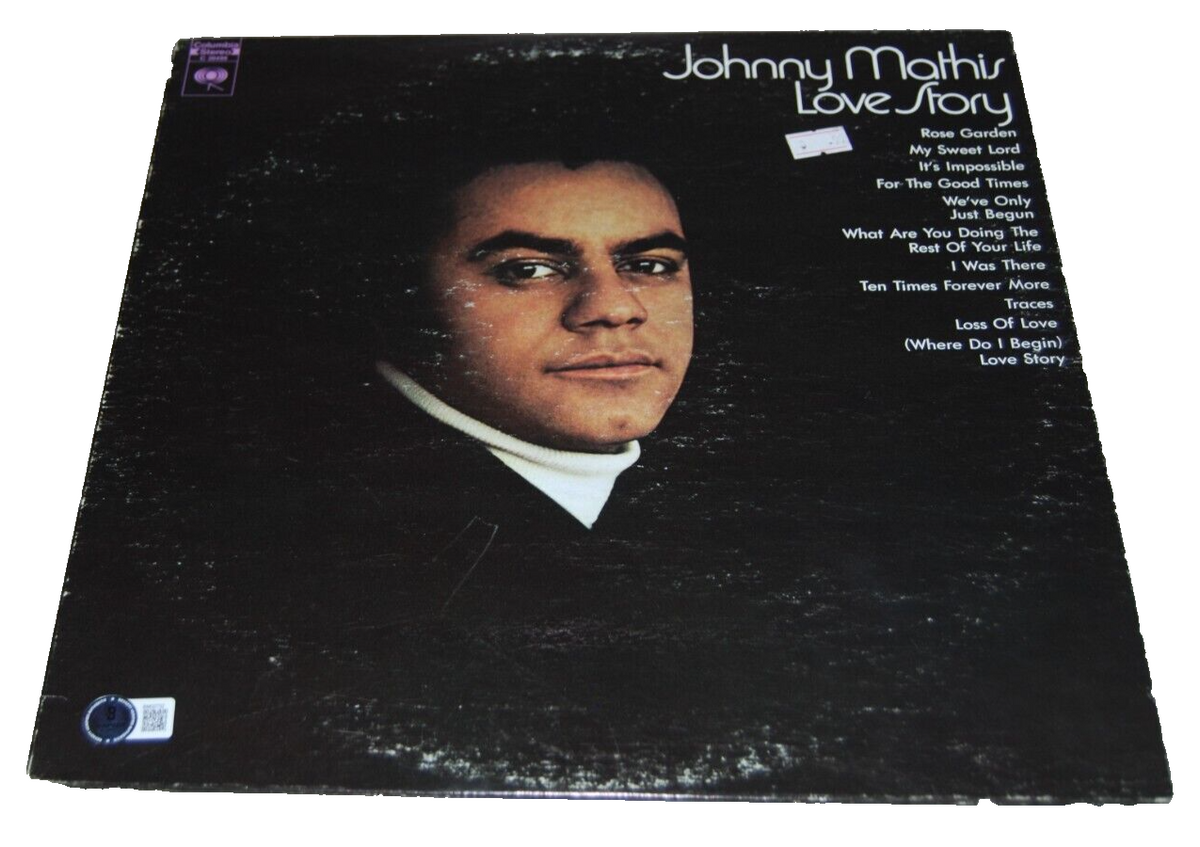 JOHNNY MATHIS signed (LOVE STORY) Vinyl Album Record BECKETT BAS BM02732