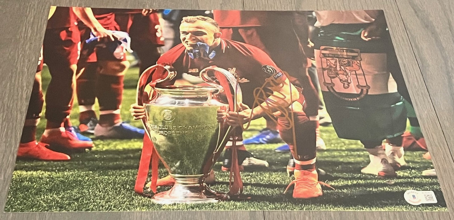 XHERDAN SHAQIRI signed (LIVERPOOL Switzerland Soccer 11X14 photo BECKETT AC93453