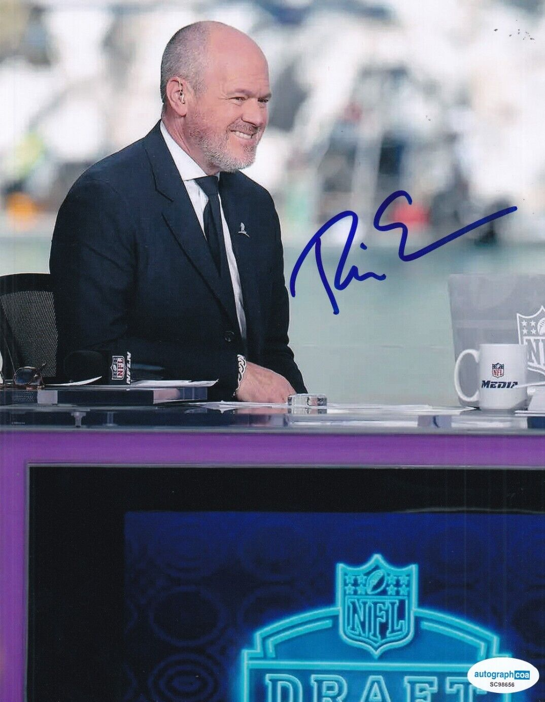RICH EISEN signed (NFL NETWORK) football autographed 8X10 photo ACOA SC98656