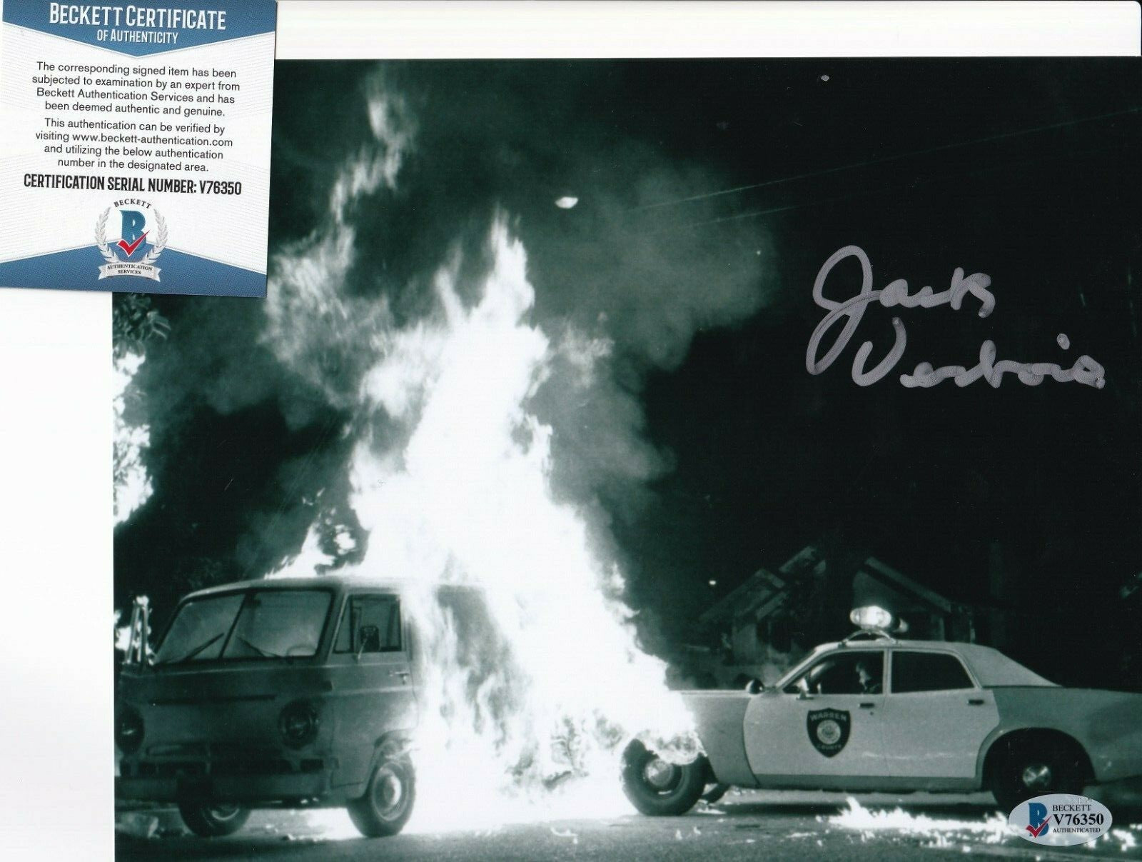 JACK VERBOIS signed (HALLOWEEN II) Ben Tramer 8X10 photo BECKETT BAS V76350