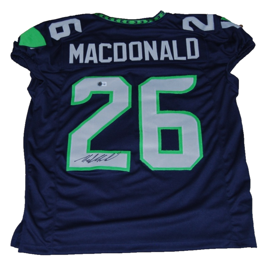 MIKE MACDONALD signed (SEATTLE SEAHAWKS) football jersey BECKETT BAS BW61047