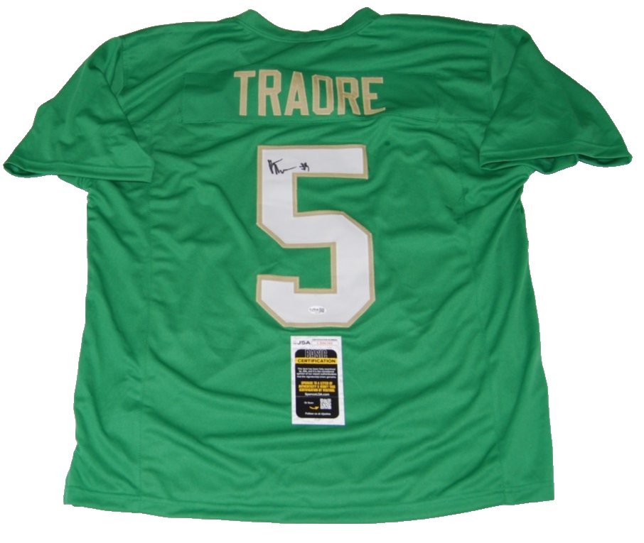 BOUBACAR TRAORE signed (NOTRE DAME FIGHTING IRISH) football jersey JSA CR86388