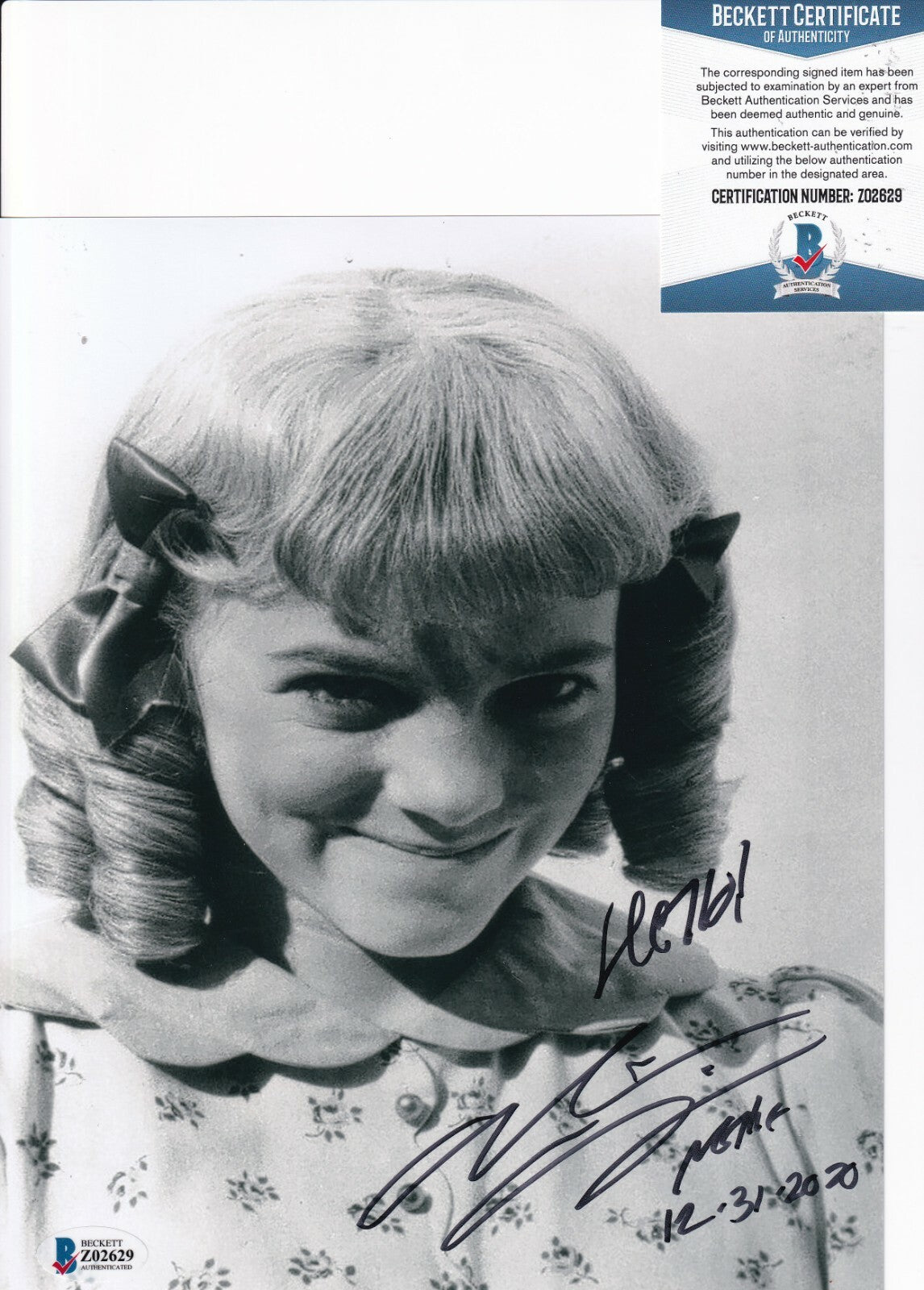 ALISON ARNGRIM signed (LITTLE HOUSE ON THE PRAIRIE 8X10 photo BECKETT BAS Z02629