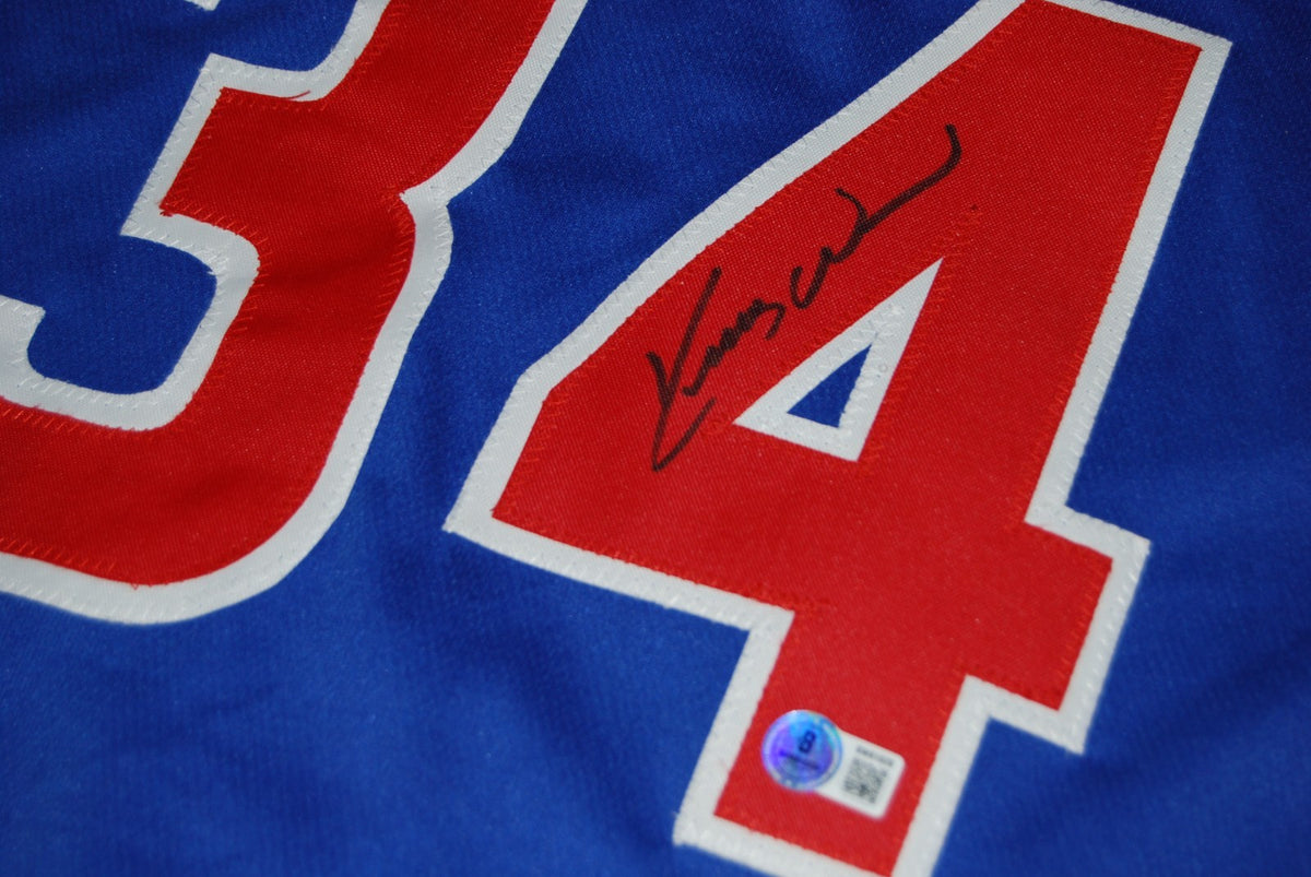 KERRY WOOD signed (CHICAGO CUBS) Blue custom baseball jersey BECKETT BW61020