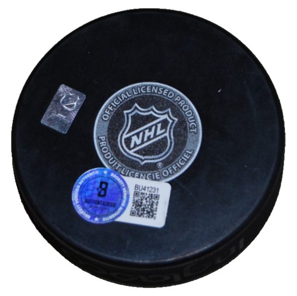 LANDON SLAGGERT signed (CHICAGO BLACKHAWKS) Centennial 100 puck BECKETT BU41231