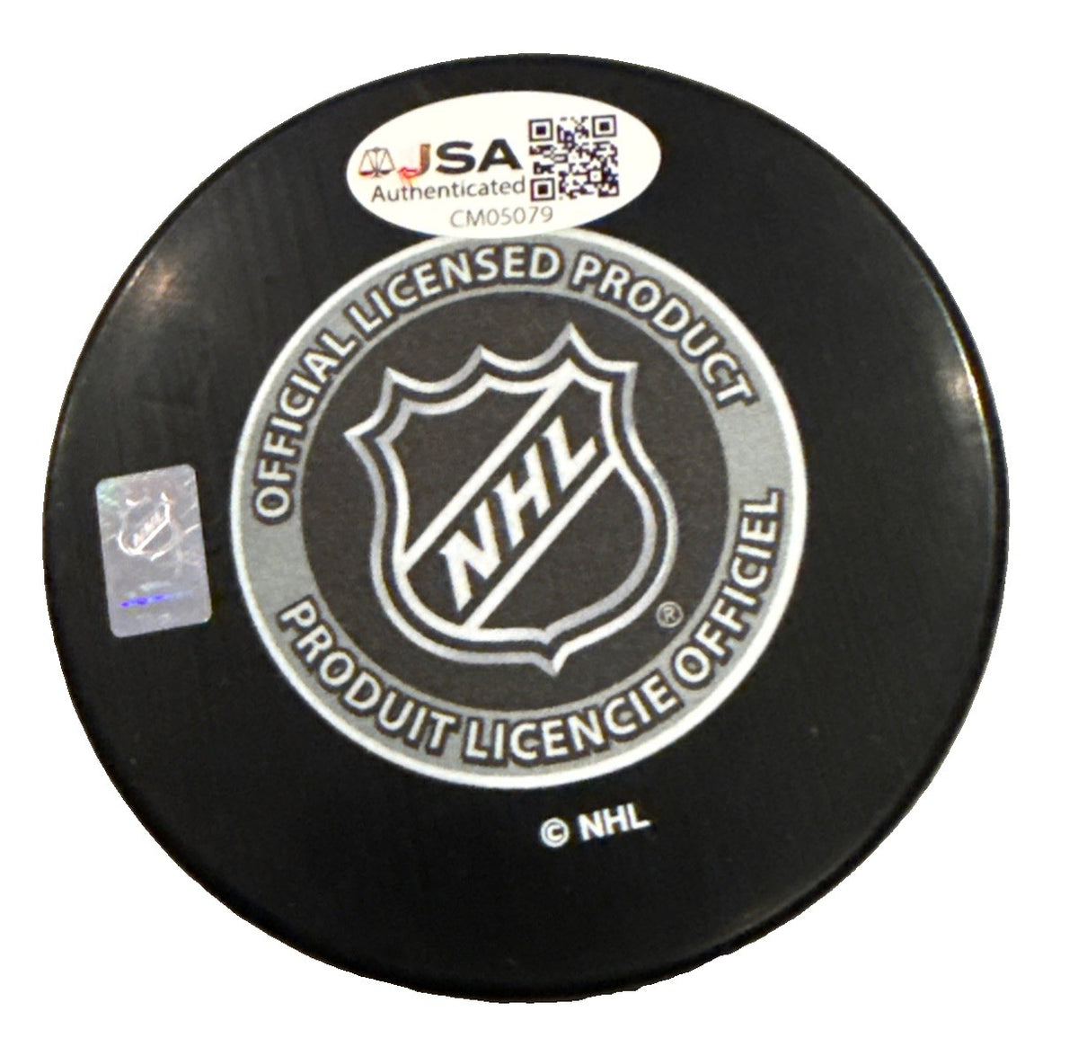 ILYA PROTAS signed (WASHINGTON CAPITALS) 2024 Draft Hockey puck JSA CM05079