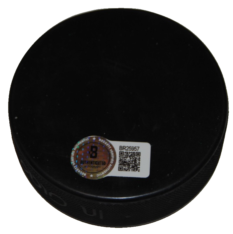 LOU LAMORIELLO signed TEAM USA NEW JERSEY DEVILS HOF hockey puck BECKETT BR25957