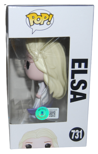 IDINA MENZEL signed (FROZEN 2) #731 Disney ELSA Funko Pop BECKETT BAS AD27029