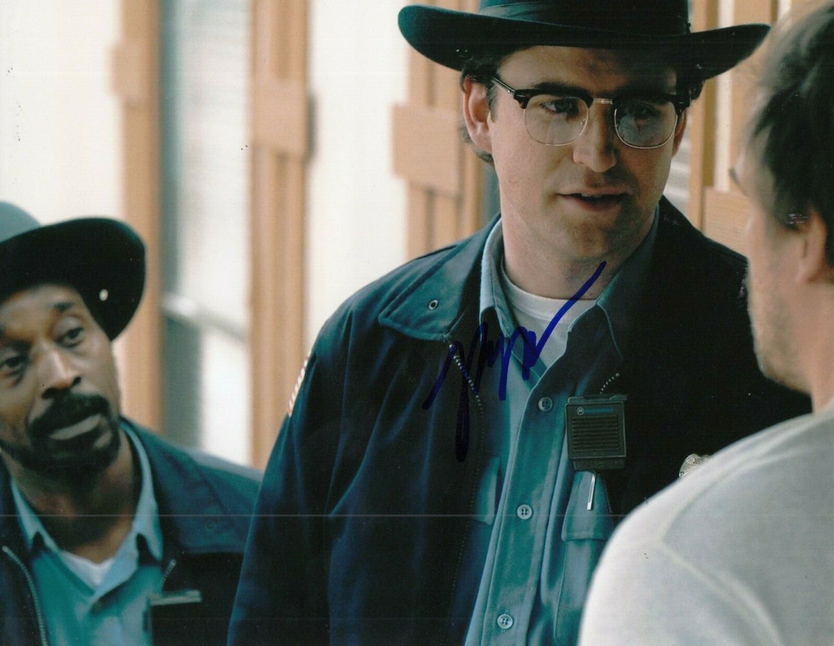 JOHN REYNOLDS signed (STRANGER THINGS) 8X10 photo *OFFICER CALLAHAN* W/COA #5