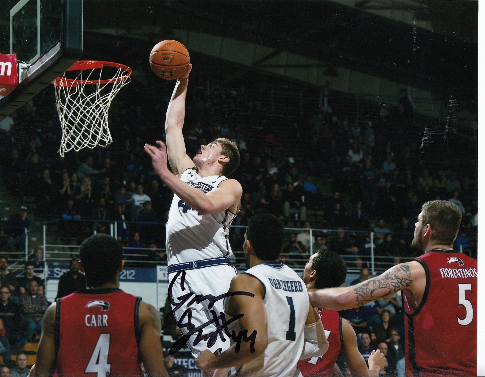 GAVIN SKELLY signed (NORTHWESTERN WILDCATS) BASKETBALL 8X10 photo W/COA #1