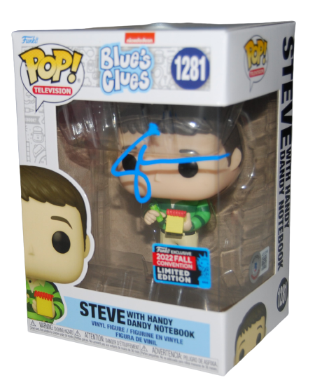 STEVE BURNS signed (BLUES CLUES) Comic Con #1281 Funko Pop BECKETT BAS AD27059