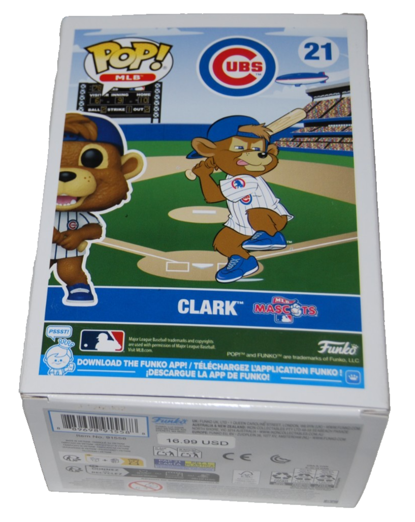 PAT HUGHES & RON COOMER signed (CLARK) CUBS Funko Pop #21 BECKETT BY085884