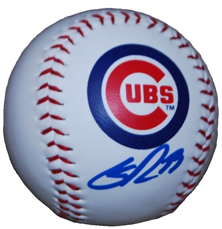 GLENDON RUSCH signed (CHICAGO CUBS) MLB logo baseball BECKETT BAS BR63155
