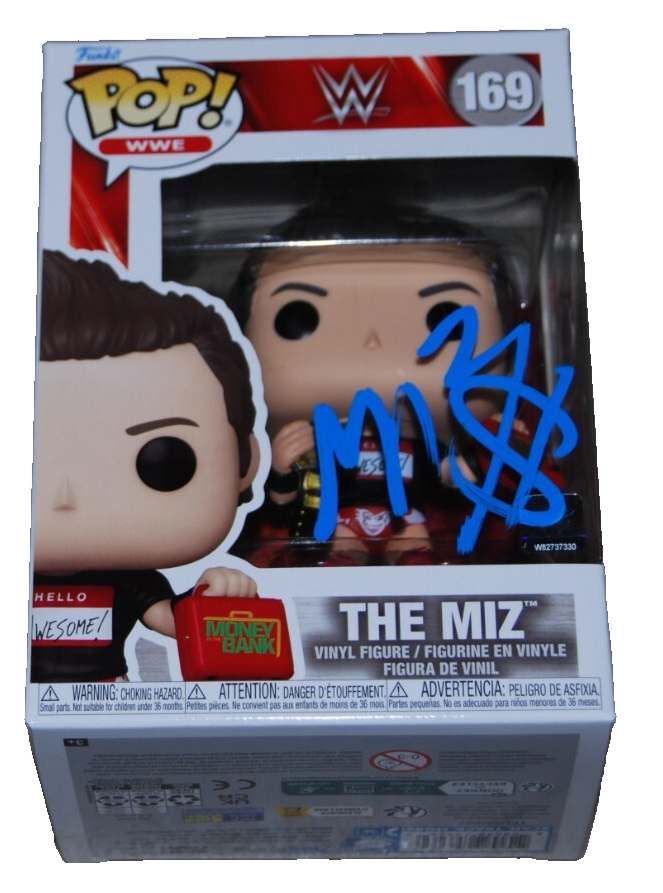 MICHAEL MIZANIN signed THE MIZ Money in the Bank Funko pop #169 BECKETT BQ83855