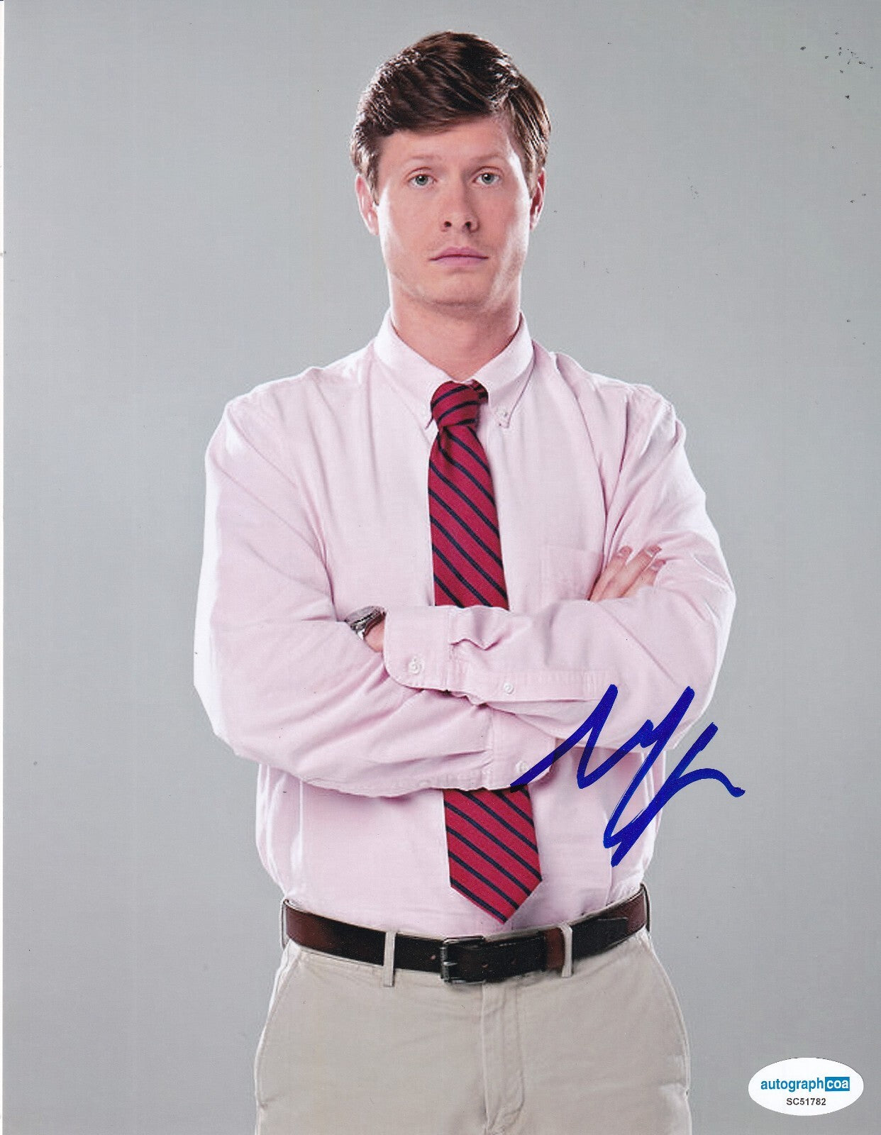 ANDERS HOLM signed (WORKAHOLICS)  Anders Holmvik TV 8X10 photo ACOA SC51782